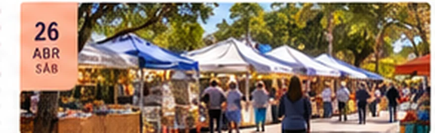 Barracas da feira na praça central de Águas de Lindóia